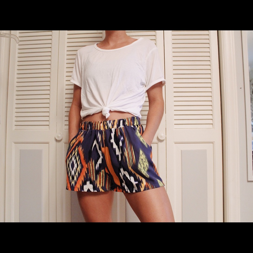 Tribal print shorts